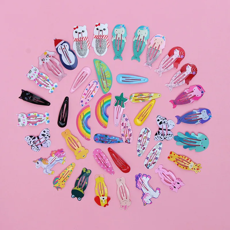 25-pcs niedliche Candy Color Cartoon Design Haarspangen für Mädchen Farbe-A big image 1