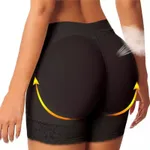Frauen Butt Lifter gepolsterte Spitzenhöschen Body Shaper Bauch Hüfte Enhancer Shaper Höschen Unterwäsche schwarz