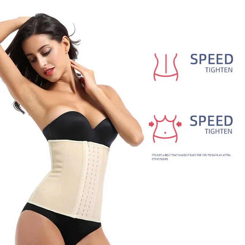 Latex Waist Trainer Steel Bones Corsetto Waist Cincher Girdle Trimmer Allenamento Clessidra Body Shaper per le donne  image 2