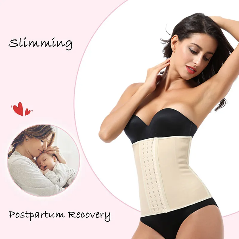Latex Waist Trainer Steel Bones Corsetto Waist Cincher Girdle Trimmer Allenamento Clessidra Body Shaper per le donne big image 4