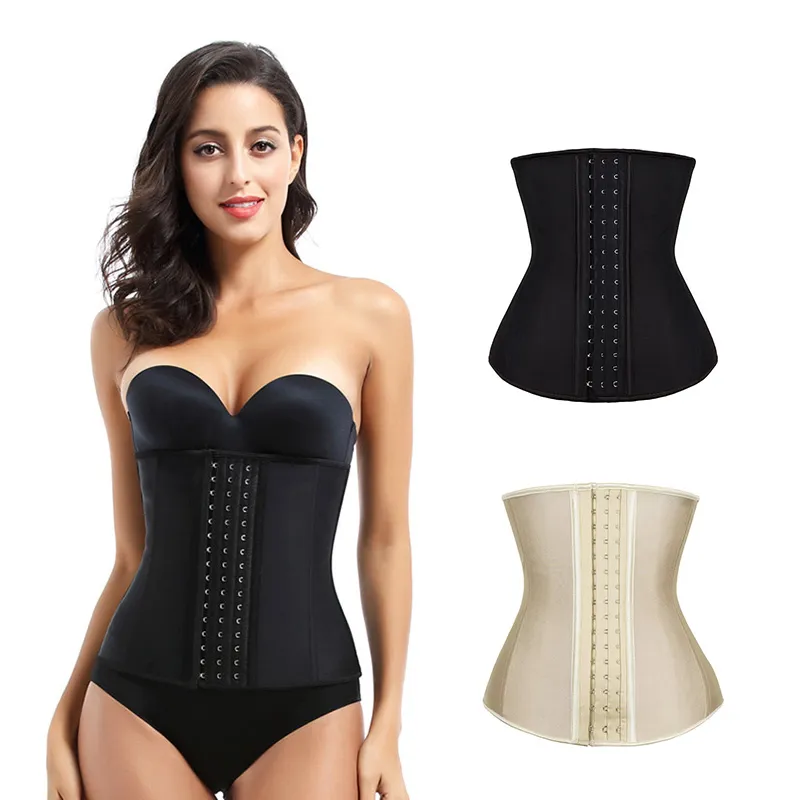 Latex Waist Trainer Steel Bones Corsetto Waist Cincher Girdle Trimmer Allenamento Clessidra Body Shaper per le donne big image 6