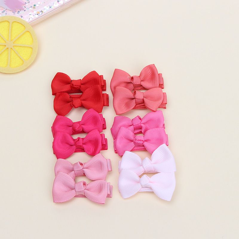 12-pack Bow Knot Decor Hair Clip For Girls (Multi Color Available)