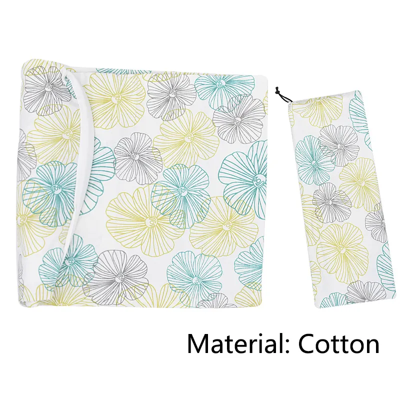 100% Cotton Floral Print Baby Nursing Cover Mother Nursing Poncho 360° Coverage Privacy for Breastfeeding Baby Car Seat Cover Shopping Cart Cover Stroller Cover Color-A big image 1