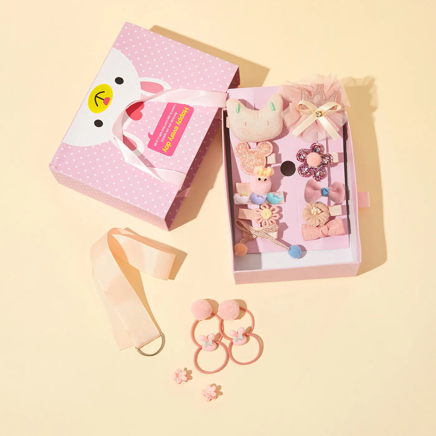 18 Stück/Set Multi-Style-Haar-Accessoire-Sets für Mädchen (die Öffnungsrichtung des Clips ist zufällig)  image 5