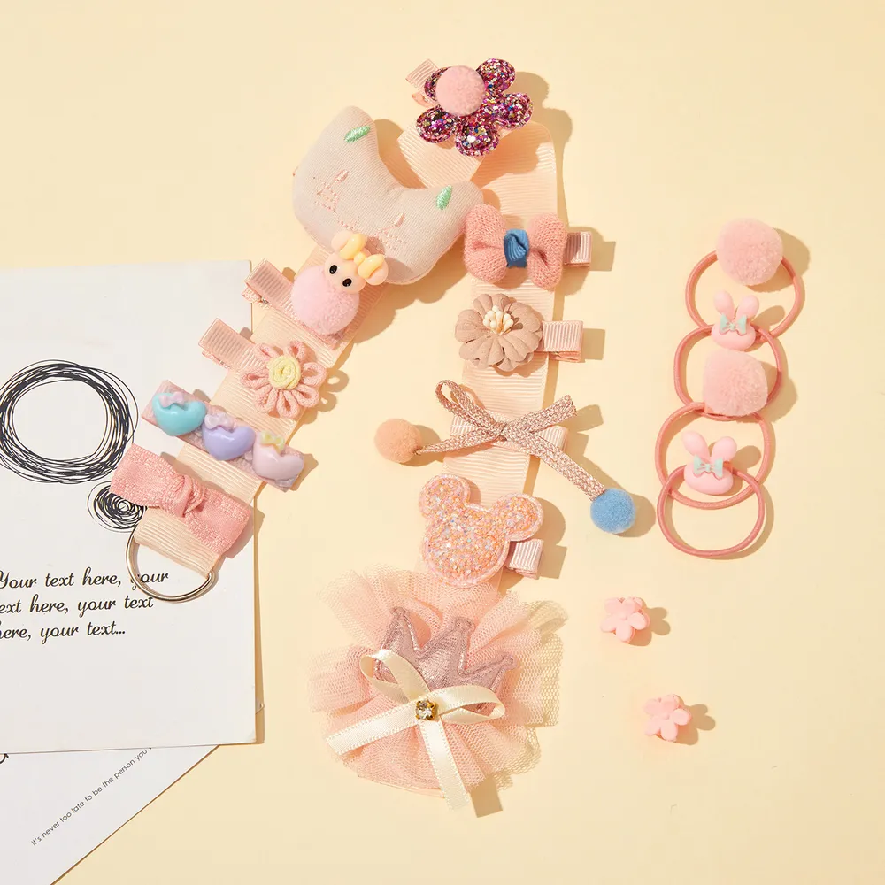 Ensembles d'accessoires pour cheveux multi-styles 18 pièces/ensemble pour filles (le sens d'ouverture du clip est aléatoire) big image 6