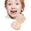 Caixa de dente de bebê de madeira Keepsake Tooth Organizer recipiente de armazenamento para dentes & Lanugo & Cordão Umbilical  image 2