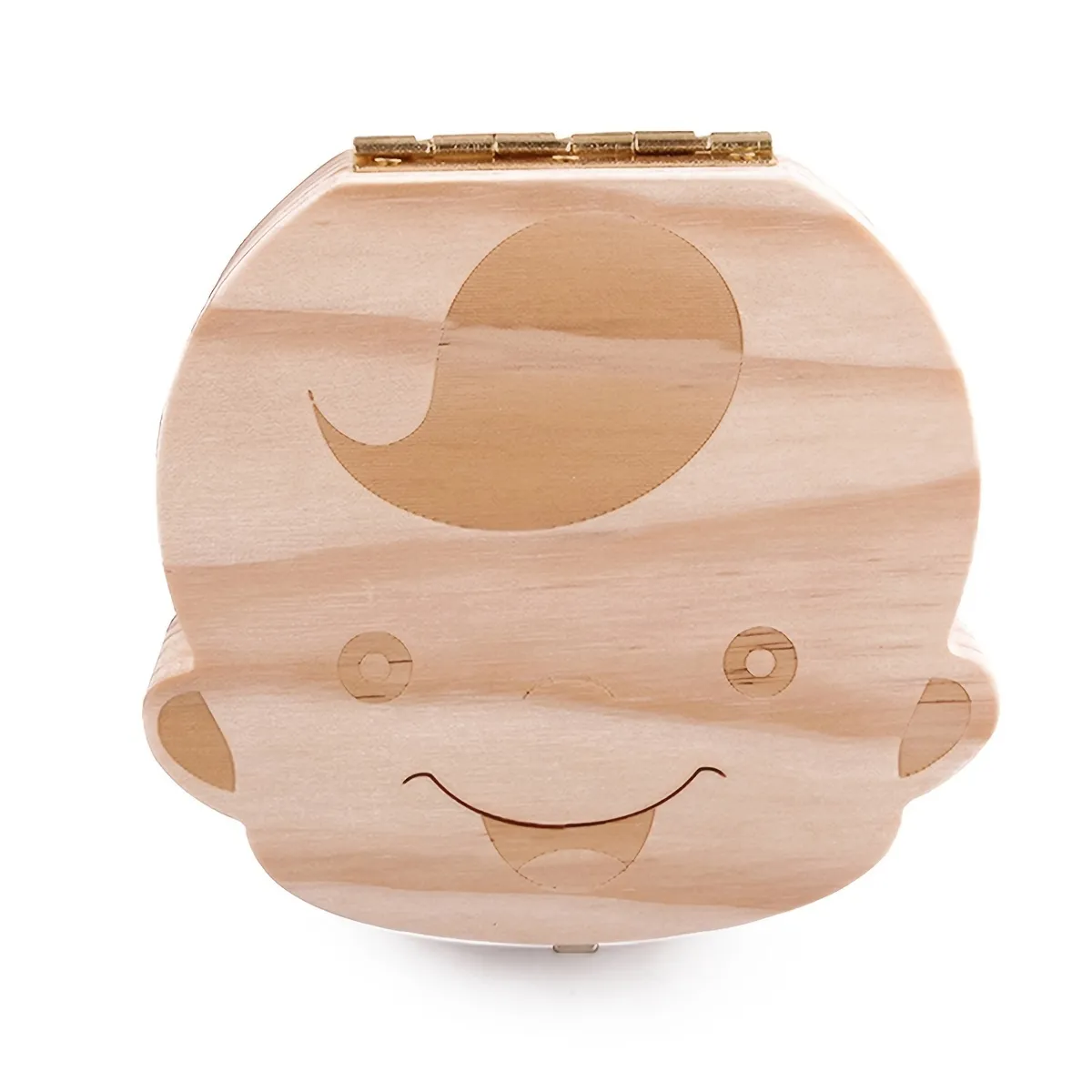 Wooden Baby Tooth Box Keepsake Tooth Organizer Storage Container for Teeth & Lanugo & Umbilical Cord