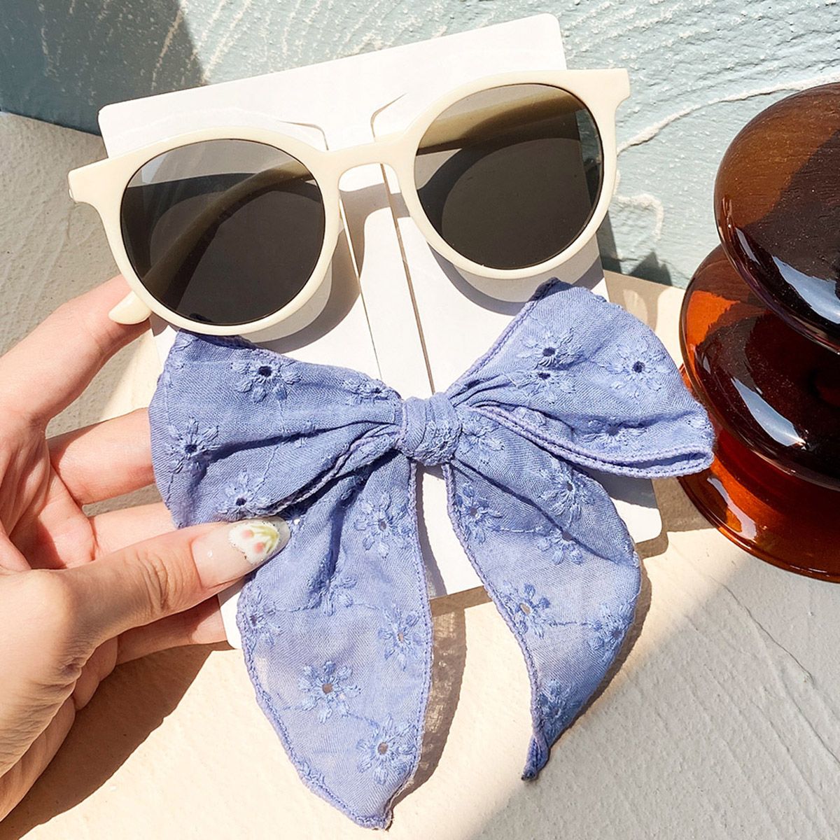 

2-pack Toddler / Kid Bow Hair Clip & Sunglasses Set