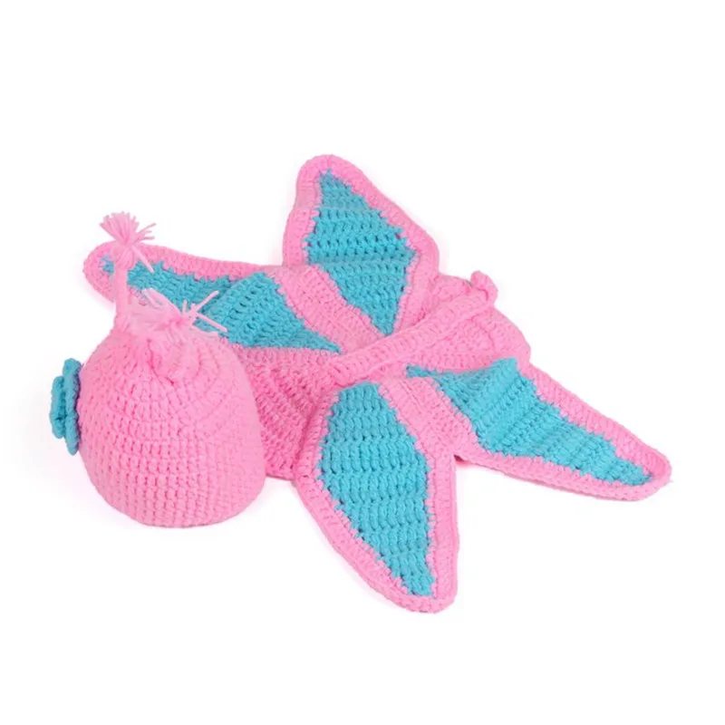 Baby Newborn Handknitted Butterfly Shape Photography Props Shower Gifts Multi-color big image 1