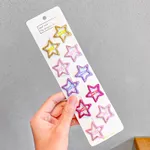 10-pack Cute Star Design Hair Clip for Girls Pink