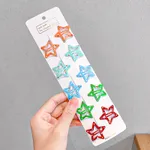 10-pack Cute Star Design Hair Clip for Girls Red