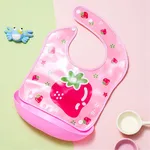Adjustable Waterproof Bib for Infants and Toddlers Pink