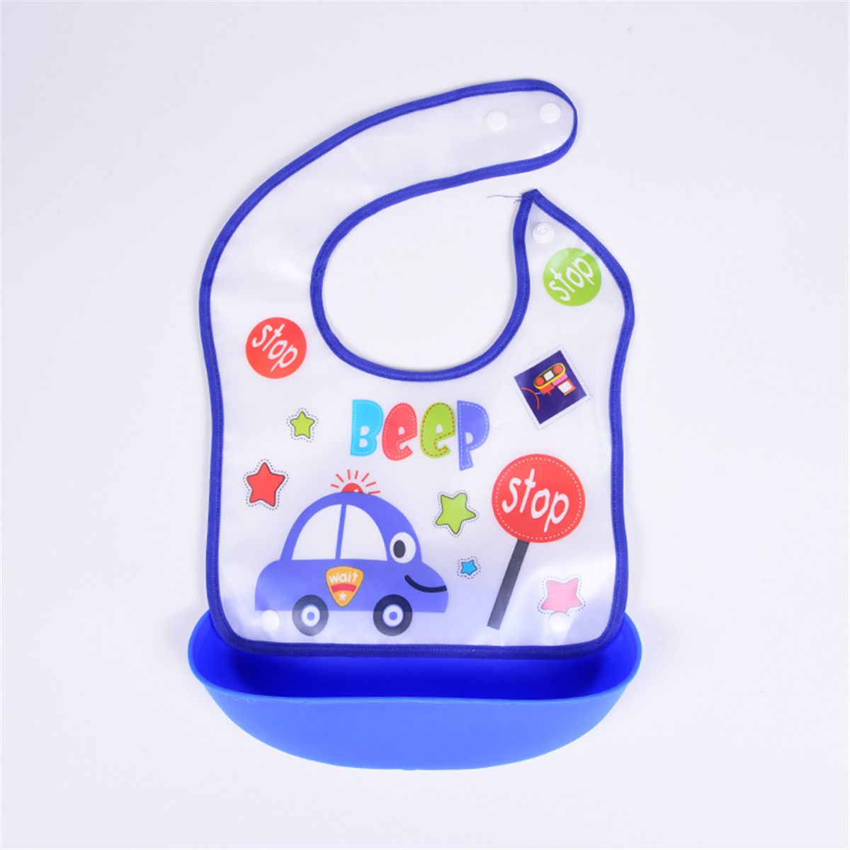 Vehicle Pattern Unisex Dual-Use Bib For Infants And Toddlers