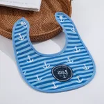 Unisex Vehicle Print Bib for Baby with 100% Polyester Material and Machine Washable Light Blue