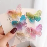 10-pack Butterfly Hair Clips for Girl Color block