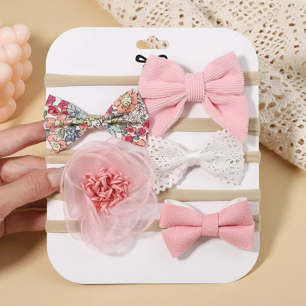 5-pack Baby/Toddler Bowknot Elastic Headband big image 2