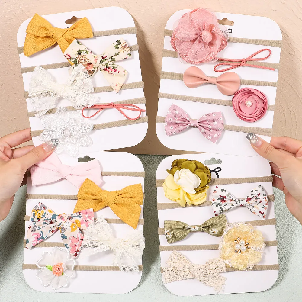 5-pack Baby/Toddler Bowknot Elastic Headband big image 3