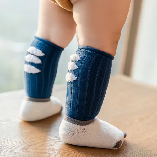 2-pack Baby/Toddler Mid-calf Adhesive Socks