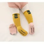 2-pack Baby/Toddler Mid-calf Adhesive Socks Pink