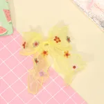 Toddler/Kid Handmade Floral Pattern Bowknot Hairpin  Yellow