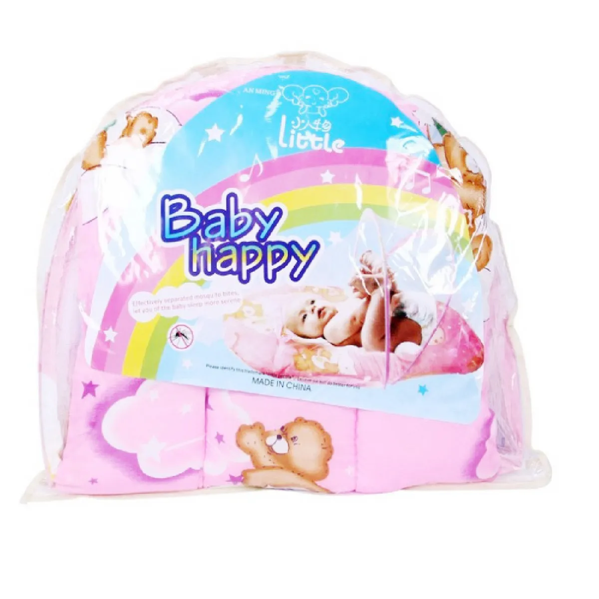 Unisex Animal Pattern Baby Sleeping Bag/Bedding Set with Mosquito Net  Pink image 4