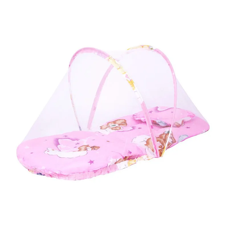 Unisex Animal Pattern Baby Sleeping Bag/Bedding Set with Mosquito Net  Pink image 2