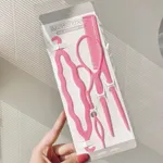 Set von soliden Farbe Casual Stirnband für hübsche Babys und Kleinkinder (4pcs, Kunststoff Material) Hell rosa