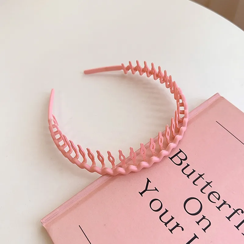 2-pack kids/toddler Candy Color Non-Slip Gear Wavy Headband Pink image 5