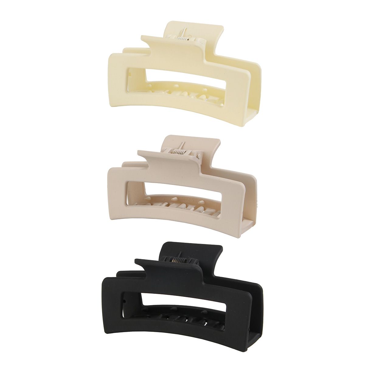 3-pack Kids/toddler Rectangular Frosted Simple Hair Clip