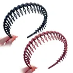 2-pack kids/toddler Candy Color Non-Slip Gear Wavy Headband Black