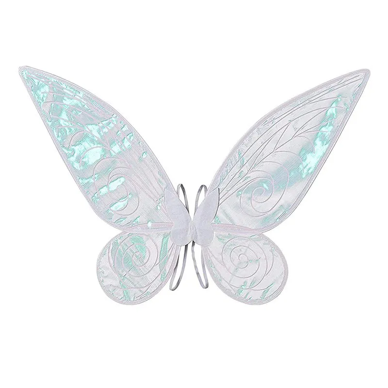 Kid Girl 3D Floral Butterfly Applique Mesh Panel Flutter-sleeve Fairy Dress  big image 1
