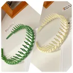 2-pack kids/toddler Candy Color Non-Slip Gear Wavy Headband Green