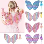 Halloween Angel Wings and Fairy Wand Set, Bulling Bulling Ornaments for Toddler/kids  image 3