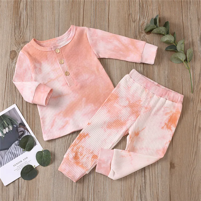 2 Stück Baby Unisex Lässig Baby-Sets rosa big image 1