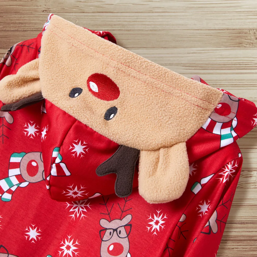 Mosaic Reindeer Family Matching Onesie Pajama for Dad - Mom - Kid - Baby (Flame Resistant)  big image 8