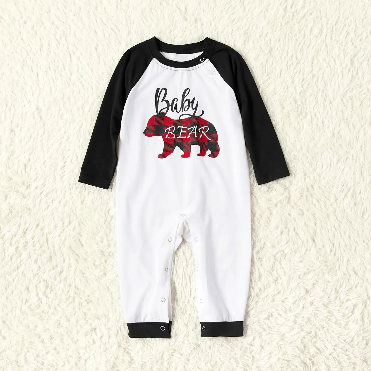 Plaid Bear Family Matching Pajamas Sets(Flame Resistant) big image 1