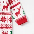 Christmas Reindeer and Snowflake Patterned Family Matching Pajamas Sets(Flame Resistant)  image 5