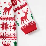 Christmas Reindeer and Snowflake Patterned Family Matching Pajamas Sets(Flame Resistant)  image 5