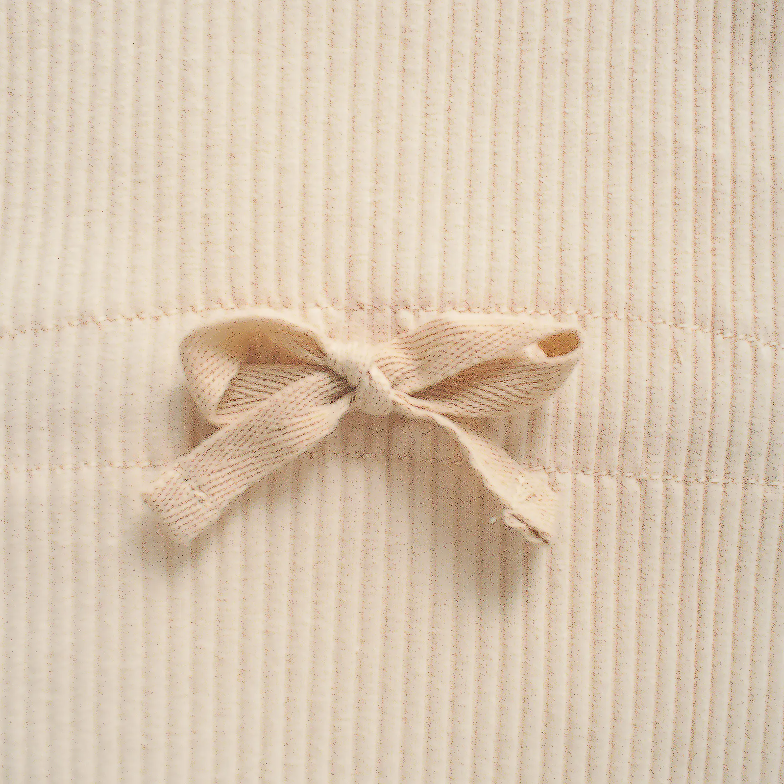 Baby Solid Ribbed Long-sleeve Drawstring Jumpsuit Playsuit Beige image 3