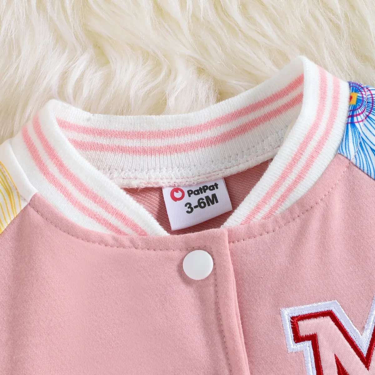 Bebé Menina Costuras de tecido Borboleta Casual Manga comprida Blusões e casacos Rosa big image 1
