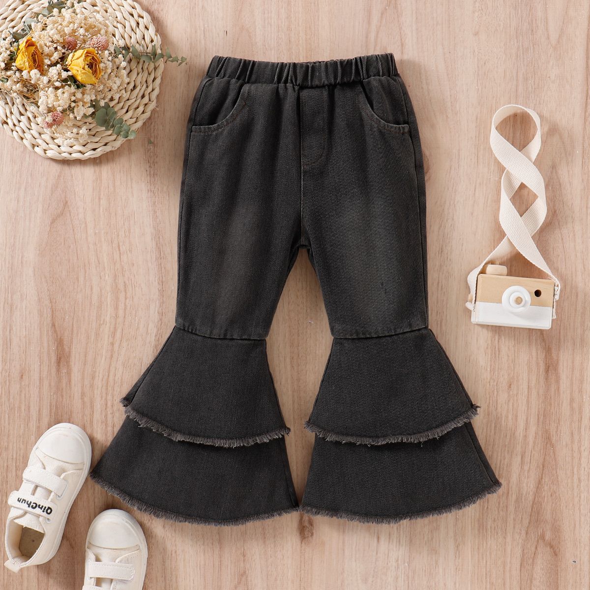 

Toddler Girl Trendy Denim Flared Jeans