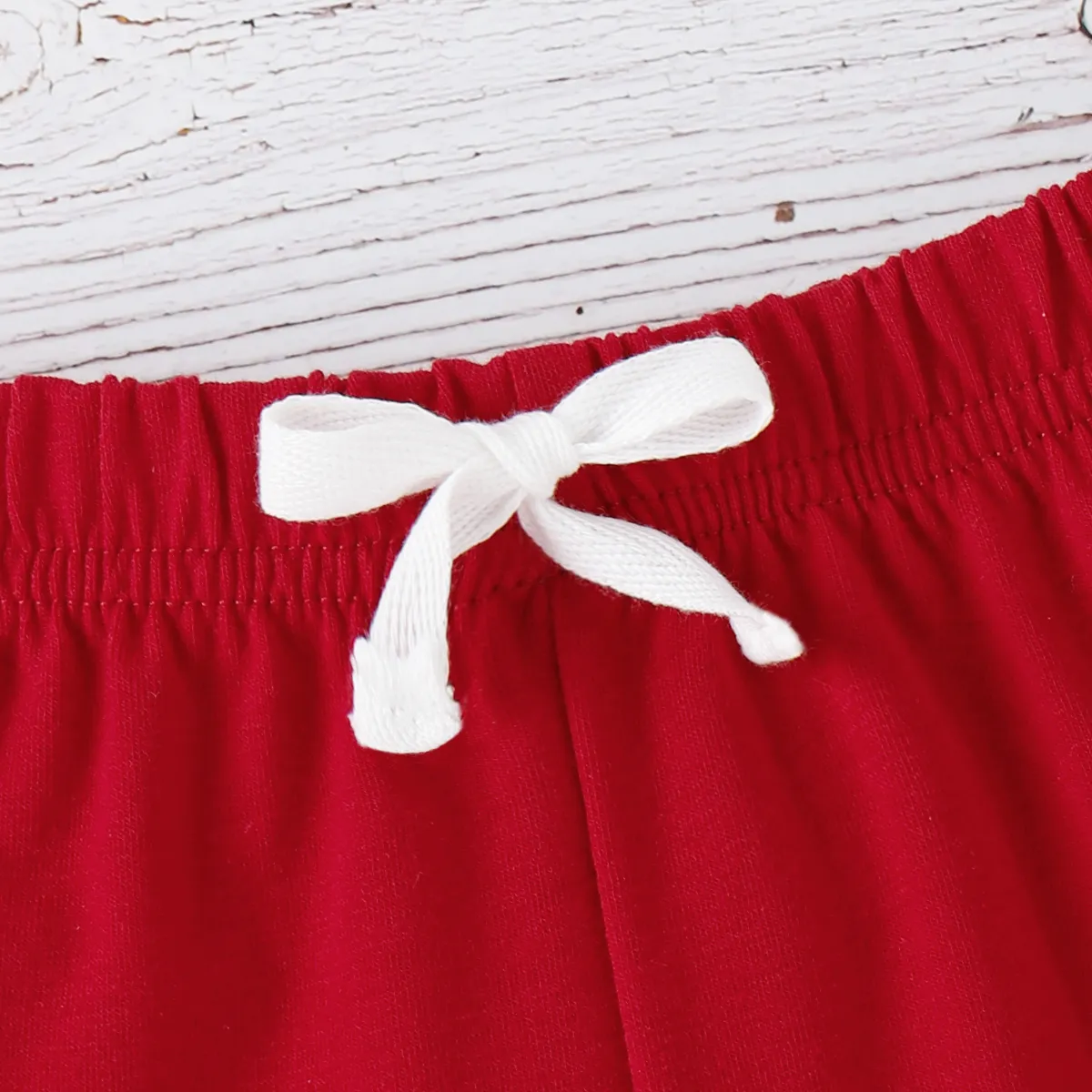 Bebé Unisex Básico Pantalones cortos Rojo big image 1