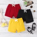 Baby Boy/Girl Solid Elasticized Waist Shorts  image 2