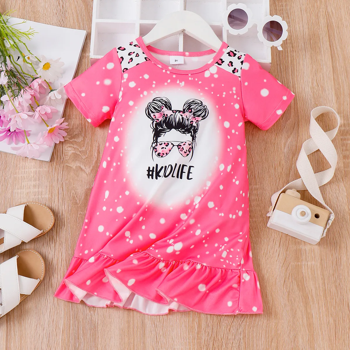 Criança Menina Extremidades franzidas Bonito Vestidos  image 2