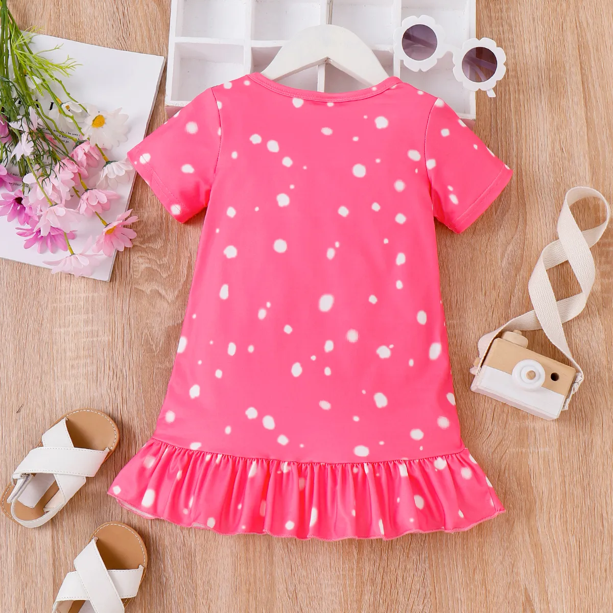 Criança Menina Extremidades franzidas Bonito Vestidos  image 3