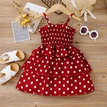 Toddler Girl Polka Dots Layered Smocked Slip Dress  image 2