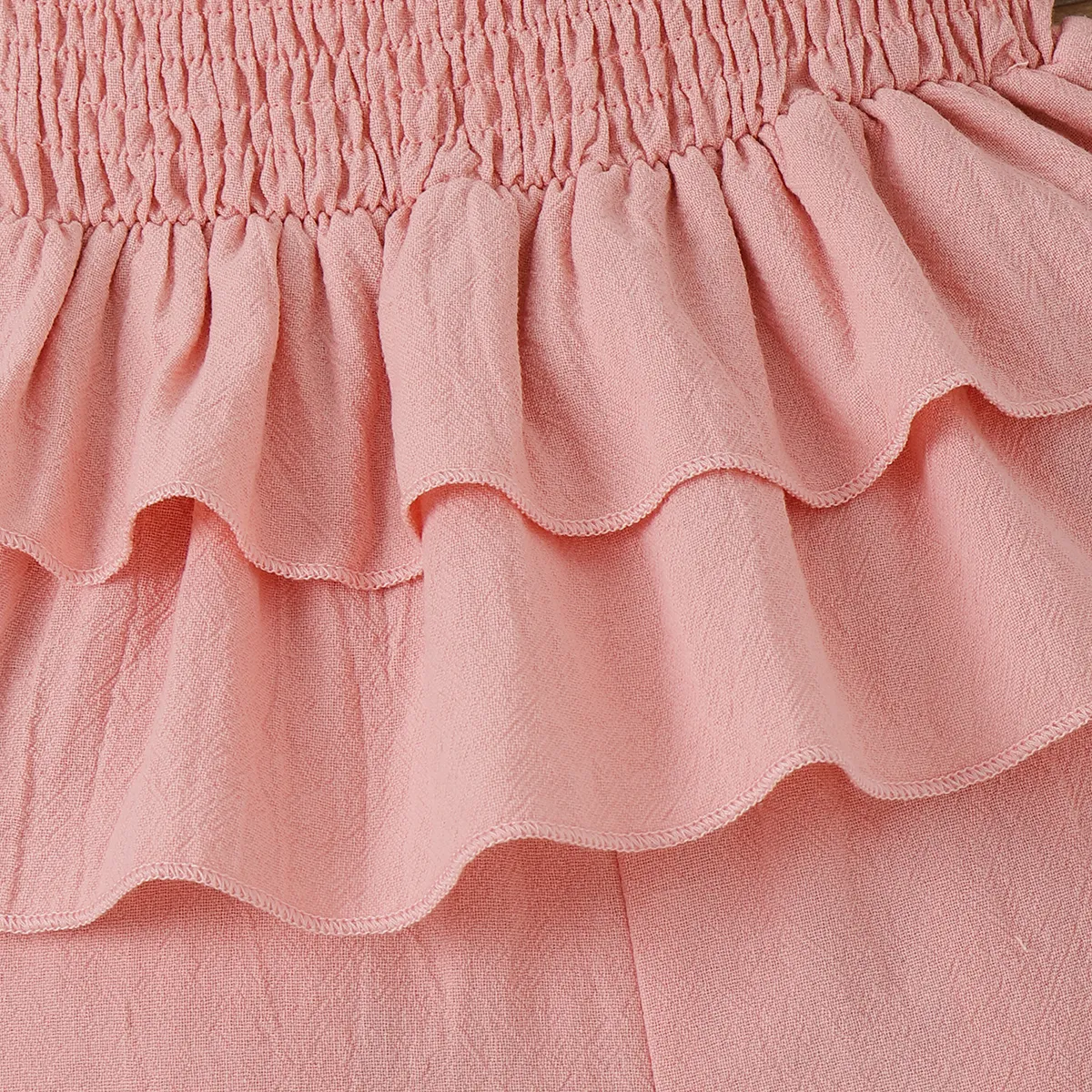 2 unidades Criança Menina Ponto smock Bonito conjuntos de colete Rosa image 3