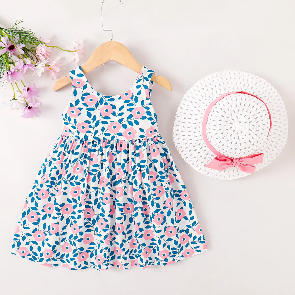 2 unidades Criança Menina Bonito Vestidos Multicolorido big image 1