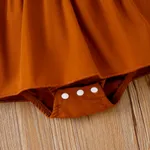 3pcs Baby Girl Bow Decor Polka Dots Strappy Top and Solid Skirt & Headband Set  image 4