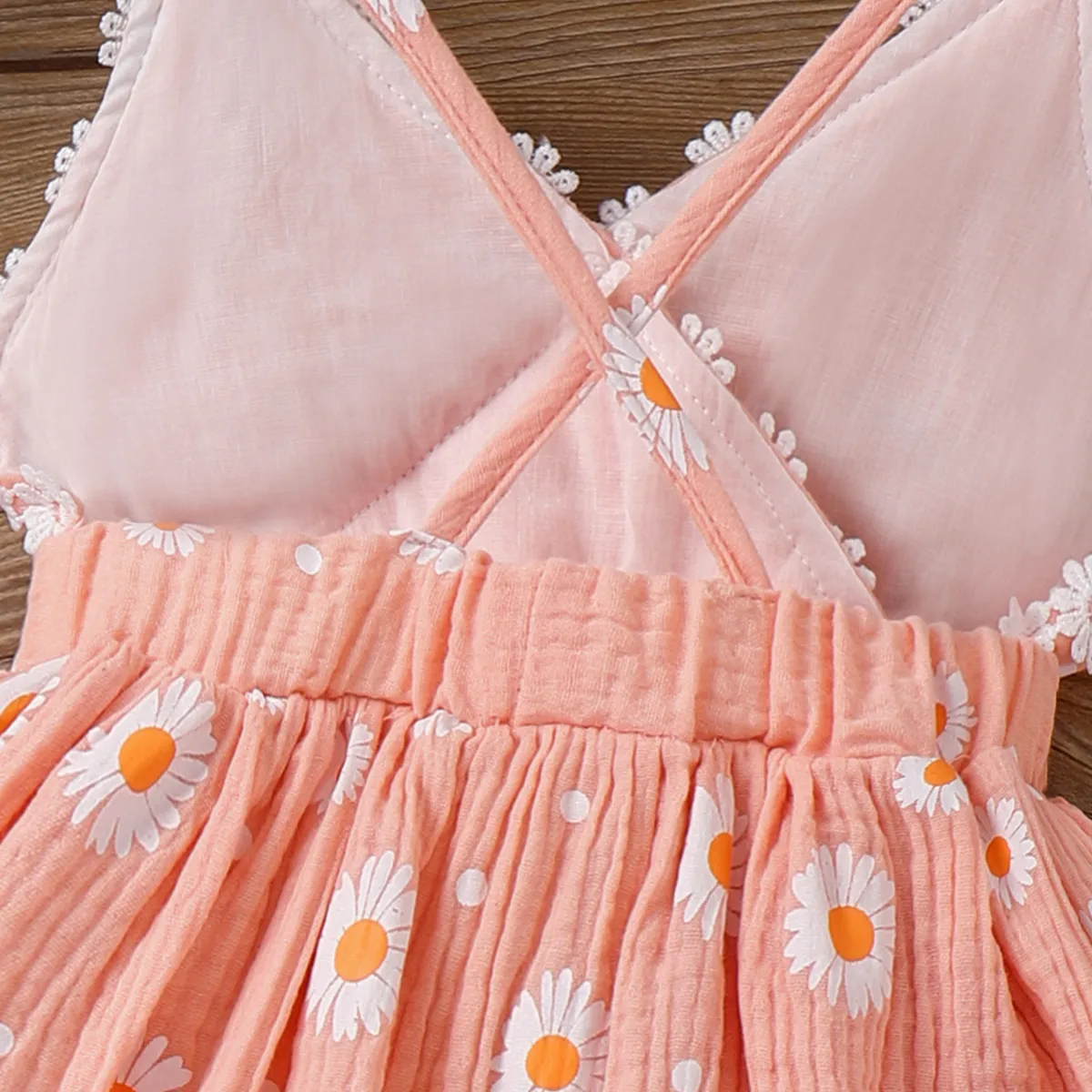 Criança Menina Fecho diagonal Bonito Flores isoladas Vestidos  image 6